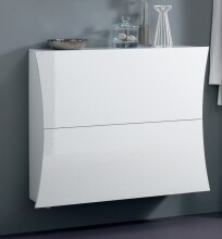 Schuhschrank >Arona< in Weiß Hochglanz - 101x81.4x26.6cm (BxHxT)