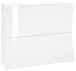 Schuhschrank >Arona< in Weiß Hochglanz - 101x81.4x26.6cm (BxHxT)
