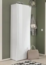 Garderobenschrank >Arona< in Weiß Hochglanz -...