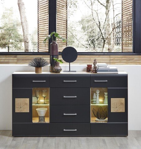 Sideboard >Sidonia< in Eiche Altholz - 170x94x40cm (BxHxT)