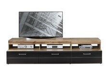 Wohnwand >Sidonia< in Eiche Altholz - 330x208x52cm (BxHxT)