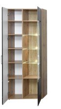 Wohnwand >Sidonia< in Eiche Altholz - 330x208x52cm (BxHxT)
