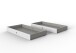 Stauraumbett >Valencia< (2er Set) in Weiß - 141x20x61cm (BxHxT)