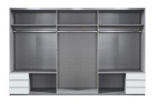 Kleiderschrank >Valencia< in Weiß - 270x210x65cm (BxHxT)