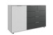 Highboard >Valencia< in Weiß - 130x83x41cm (BxHxT)