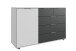 Highboard >Valencia< in Weiß - 130x83x41cm (BxHxT)