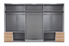 Dreh-/Schwebetürenschrank >Valencia< in Plankeneiche-Nachbildung