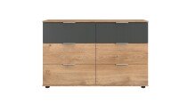 Highboard >Valencia< in Plankeneiche-Nachbildung -...