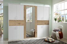 Dreh-/Schwebetürenschrank >Taiga< (B/H/T: 270x208x58 cm) in Weiß