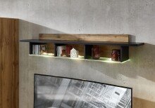 Wohnwand >Sidonia< in Eiche Altholz - 340x208x52cm (BxHxT)