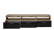 Wohnwand >Sidonia< in Eiche Altholz - 330x208x52cm (BxHxT)