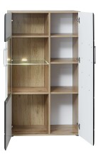 Wohnwand >Sidonia< in Eiche Altholz - 330x208x52cm (BxHxT)