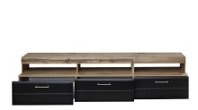 Wohnwand >Sidonia< in Eiche Altholz - 330x208x52cm (BxHxT)