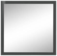 Wandspiegel >Magione< in Anthrazit Hochglanz - 60x60x2cm (BxHxT)