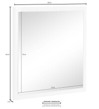 Wandspiegel >Magione< in Anthrazit Hochglanz - 60x60x2cm (BxHxT)
