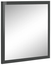 Wandspiegel >Magione< in Anthrazit Hochglanz - 60x60x2cm (BxHxT)