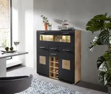 Barschrank >Sidonia< in Eiche Altholz -...
