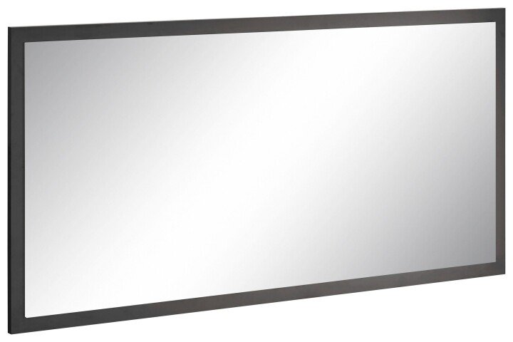 Wandspiegel >Magione< in Anthrazit Hochglanz - 120x60x2cm (BxHxT)