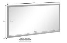 Wandspiegel >Magione< in Anthrazit Hochglanz - 120x60x2cm (BxHxT)