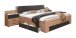 Bett >Sulzbach< (B/H/T: 289x88x210 cm) in Artisan-Eiche-Nachbildung