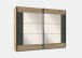 Dreh-/Schwebetürenschrank >Sulzbach< (B/H/T: 270x210x65 cm) Artisan-Eiche