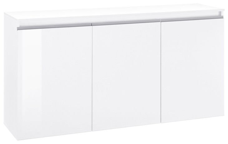 Sideboard >Magione< in Weiß Hochglanz - 150x81x40cm (BxHxT)
