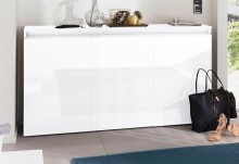 Sideboard >Magione< in Weiß Hochglanz - 150x81x40cm (BxHxT)