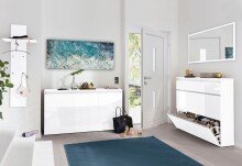 Sideboard >Magione< in Weiß Hochglanz - 150x81x40cm (BxHxT)
