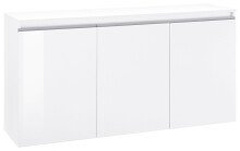 Sideboard >Magione< in Weiß Hochglanz -...