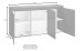 Sideboard >Magione< in Weiß Hochglanz - 150x81x40cm (BxHxT)