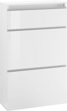 Schuhschrank >Magione< in Weiß Hochglanz - 60x108x26.5cm (BxHxT)