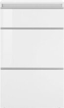 Schuhschrank >Magione< in Weiß Hochglanz - 60x108x26.5cm (BxHxT)
