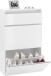 Schuhschrank >Magione< in Weiß Hochglanz - 60x108x26.5cm (BxHxT)