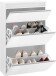 Schuhschrank >Magione< in Weiß Hochglanz - 60x108x26.5cm (BxHxT)