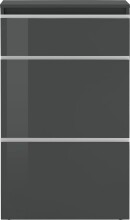 Schuhschrank >Magione< in Anthrazit Hochglanz - 60x108x26.5cm (BxHxT)