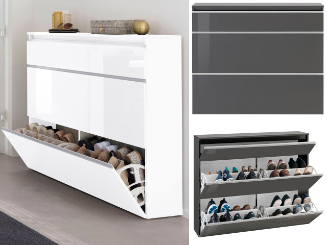 Schuhschrank >Magione< in  - 120x108x26.5cm (BxHxT)