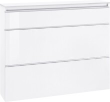 Schuhschrank >Magione< in Weiß Hochglanz -...