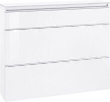 Schuhschrank >Magione< in Weiß Hochglanz -...