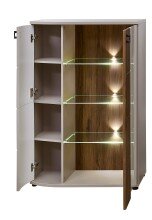 Vitrine >Superior< in Basalt matt Nachbildung - 85x128x38cm (BxHxT)