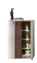 Vitrine >Superior< in Basalt matt Nachbildung - 85x128x38cm (BxHxT)