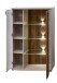 Vitrine >Superior< in Basalt matt Nachbildung - 85x128x38cm (BxHxT)