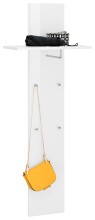 Garderobenpaneel >Magione< in Weiß Hochglanz - 50x140x27cm (BxHxT)