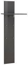 Garderobenpaneel >Magione< in Anthrazit Hochglanz - 50x140x27cm (BxHxT)