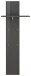 Garderobenpaneel >Magione< in Anthrazit Hochglanz - 50x140x27cm (BxHxT)