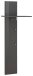 Garderobenpaneel >Magione< in Anthrazit Hochglanz - 50x140x27cm (BxHxT)