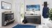 Garderobenpaneel >Magione< in Anthrazit Hochglanz - 50x140x27cm (BxHxT)