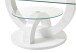 Couchtisch >Boston< weiß Hochglanz / Glas, Ablage - 110x40x60 (BxHxT)