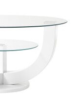 Couchtisch >Denver< (B/H/T: 80x40x80 cm) in weiß, Glas - 80x40x80 (BxHxT)