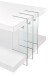 Couchtisch >Dallas< (B/H/T: 110x40x60 cm) in weiß,Glas - 110x40x60 (BxHxT)