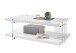 Couchtisch >Dallas< (B/H/T: 110x40x60 cm) in weiß,Glas - 110x40x60 (BxHxT)